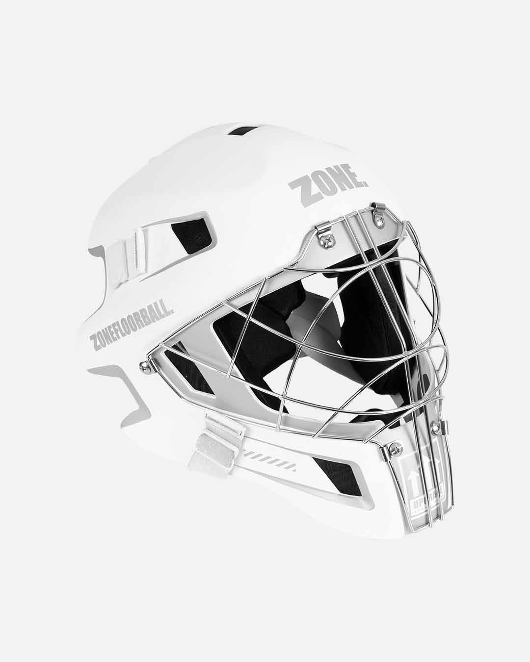 Goalie Mask UPGRADE CAT EYE CAGE white/silver