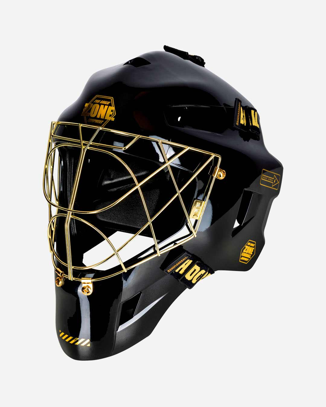 Goalie mask UPGRADE PRO CAT EYE CAGE black/gold-rollover image