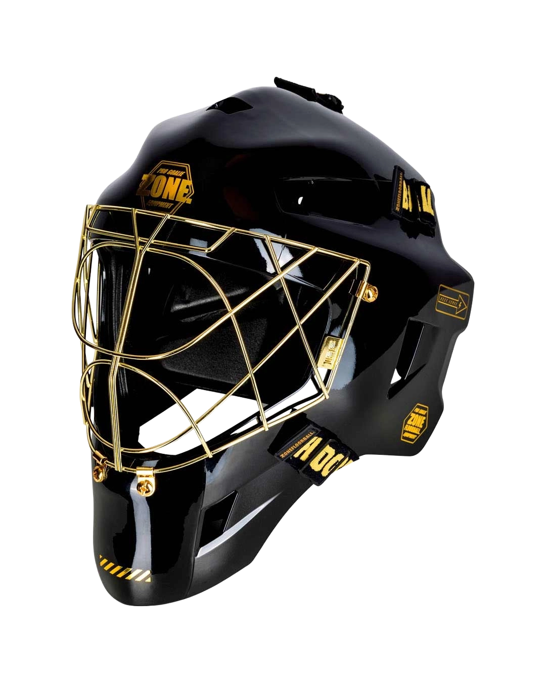 Goalie mask UPGRADE PRO CAT EYE CAGE black/gold-rollover image