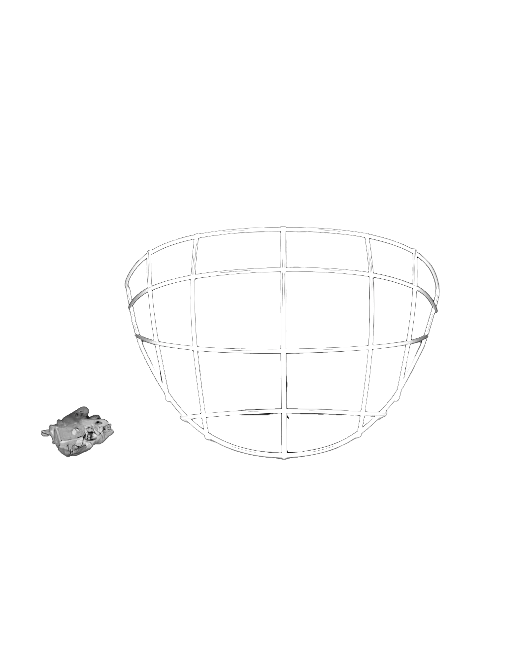 MASK SPARE PART CAGE MIDDLE-END WHITE