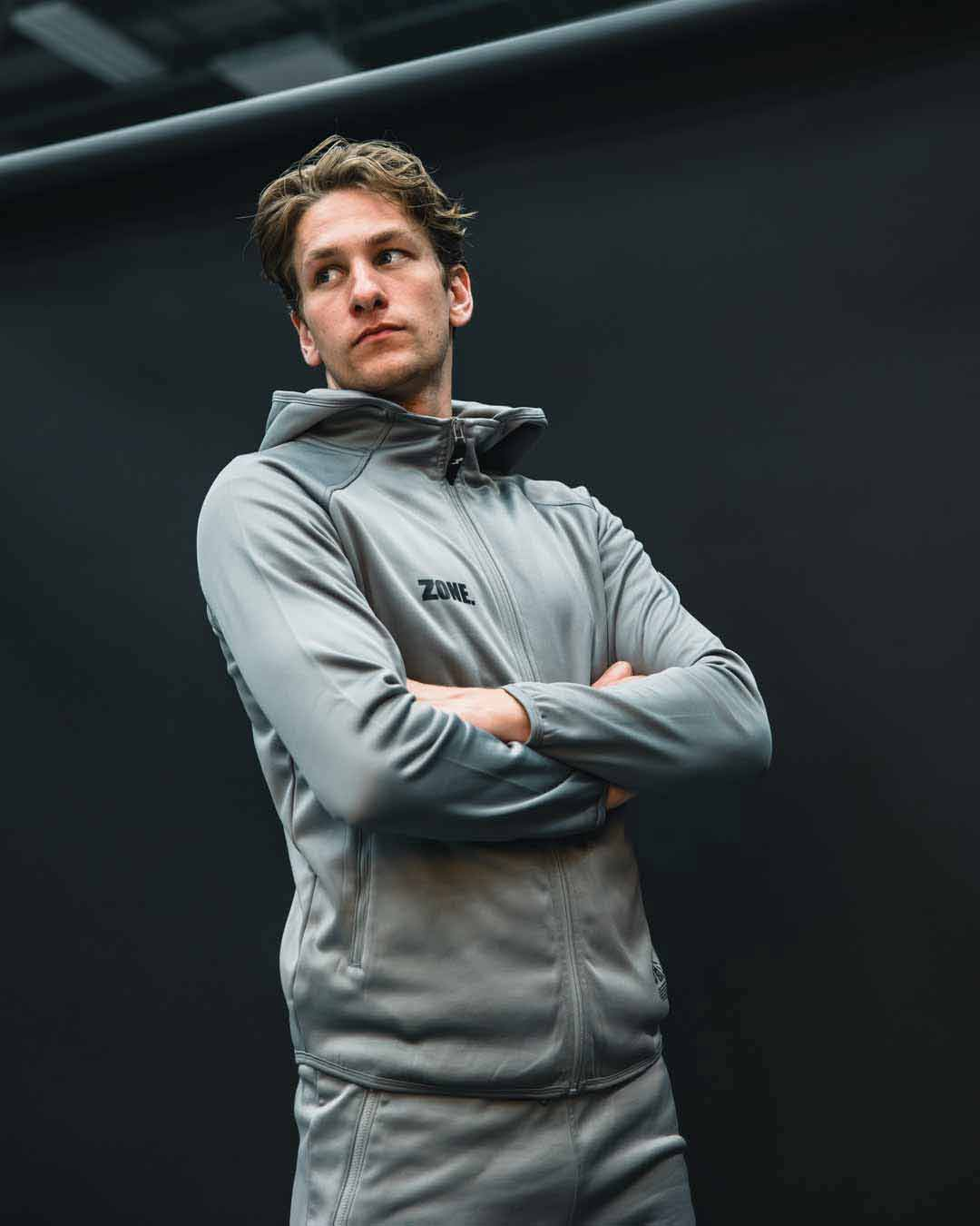 HOOD ZIP MODERN GREY